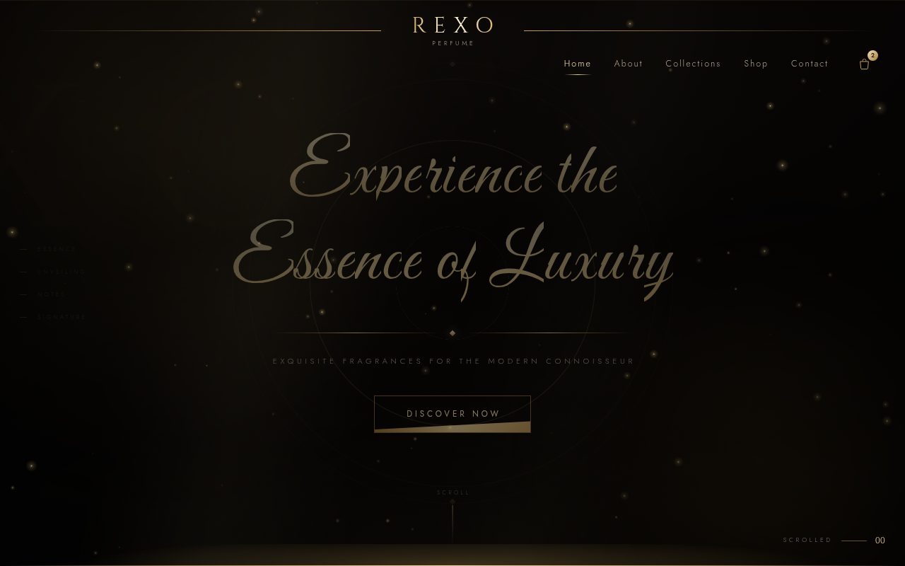 Rexo Perfume website design