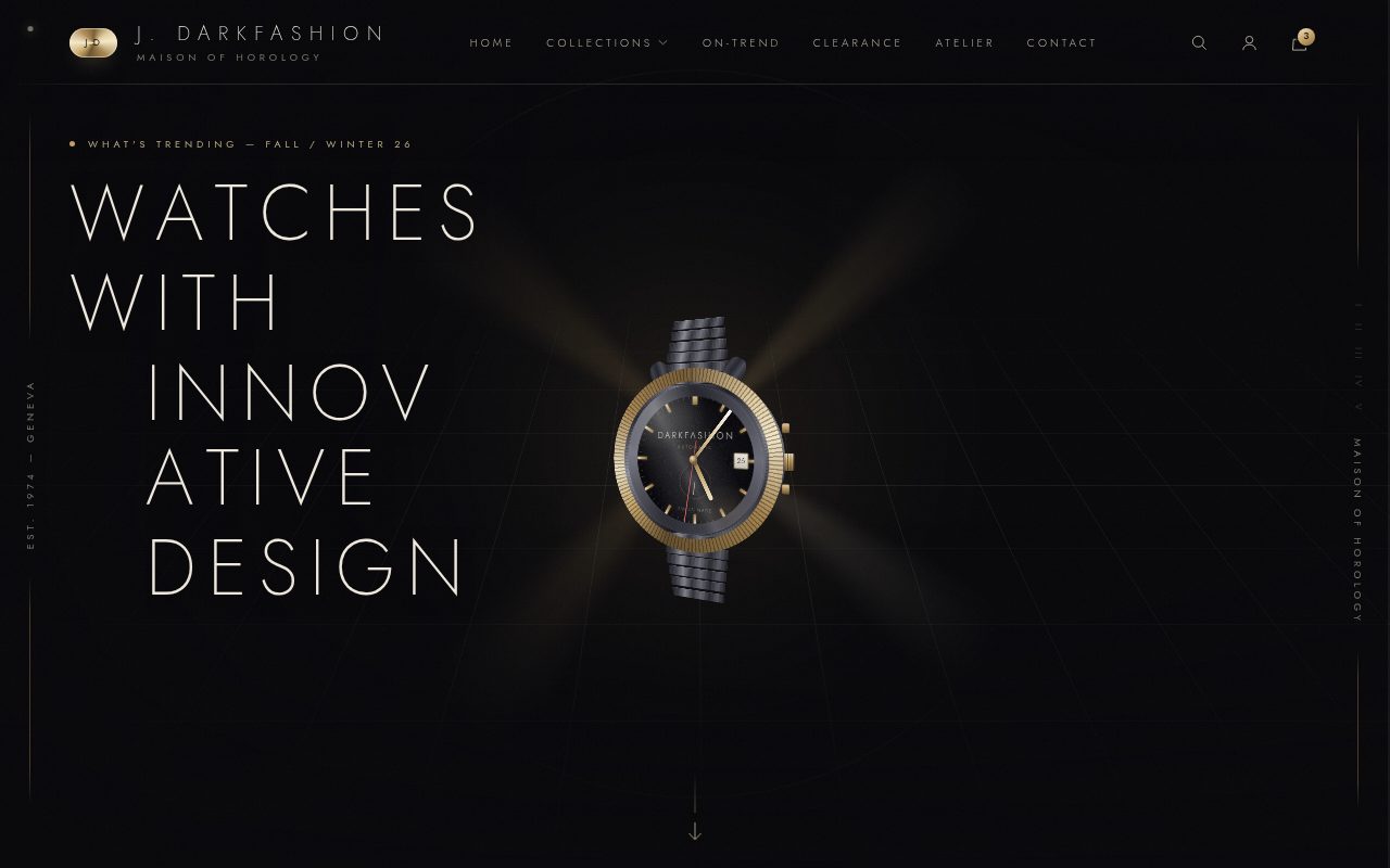 Watches website design